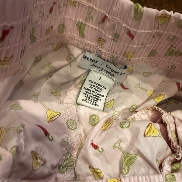 Together Pink and Yellow Patterned High Waist Women's Shorts - Picture 4 of 4